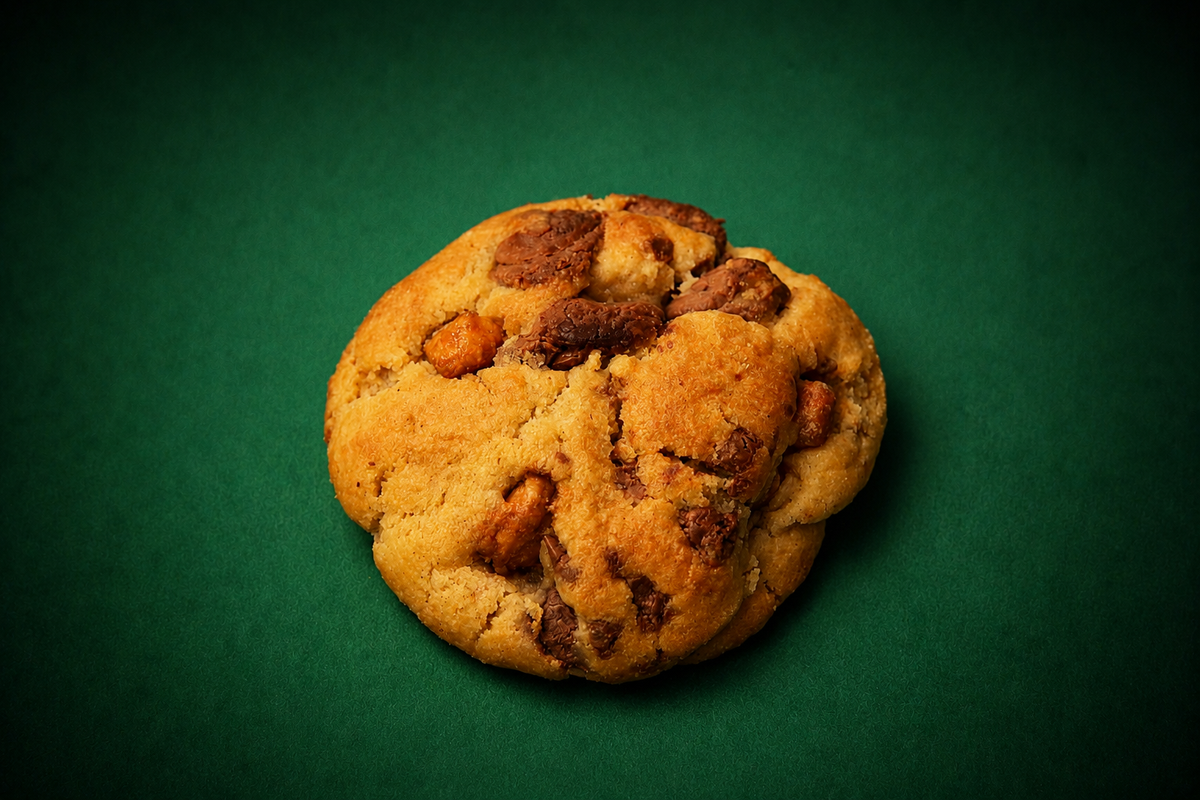 Cookie pépites de chocolat au lait et cacahuètes caramélisées (Chouchou)